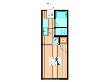 ファミーユ我孫子(1K/1階)の間取り写真