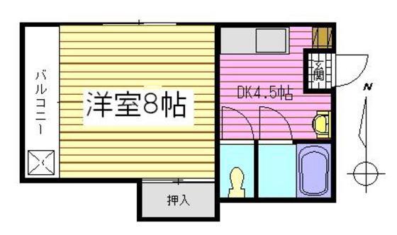 グレースワセダ(1DK/2階)の間取り写真