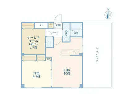 馬込コーポラス(2LDK/3階)の間取り写真