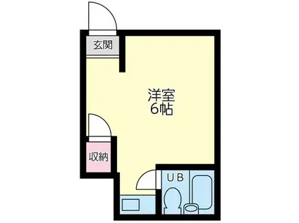 大野ハイツ(ワンルーム/1階)の間取り写真