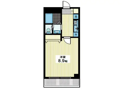 ハーモニー向ヶ丘遊園(1K/3階)の間取り写真