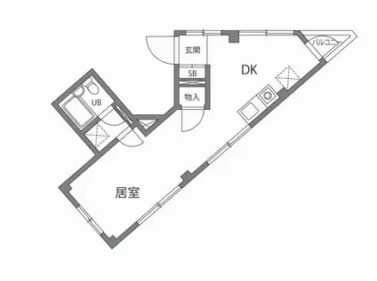 アルテビル(ワンルーム/1階)の間取り写真