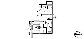 東陽スカイ(2DK/4階)の間取り写真