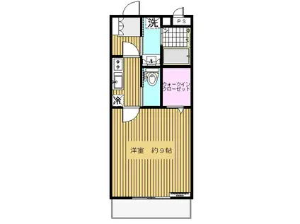 トレビナ(1K/2階)の間取り写真