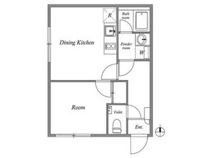 HJ PLACE 神楽坂(1DK/4階)の間取り写真