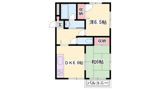 メゾン別所(2DK/3階)の間取り写真
