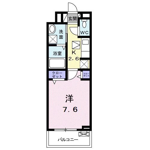 メゾン セレーナ(1K/1階)の間取り写真
