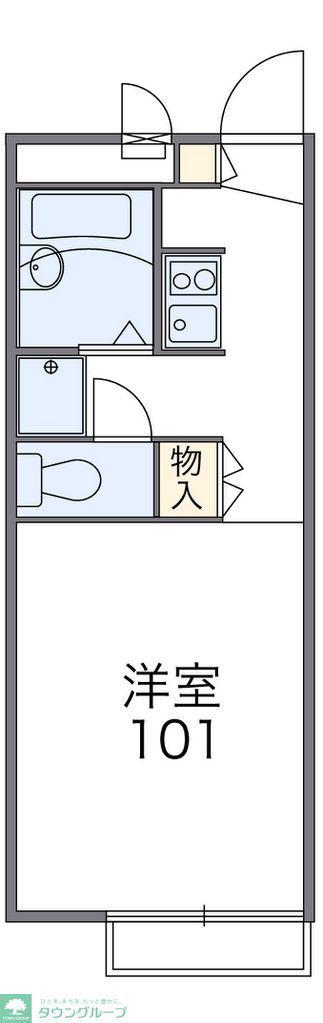 レオパレス湘南ハイム(1K/2階)の間取り写真