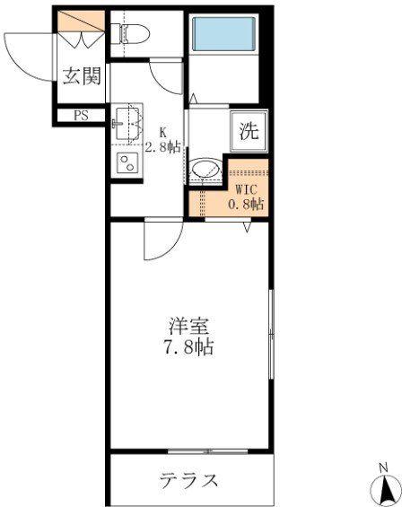 MAISONM(1K/1階)の間取り写真