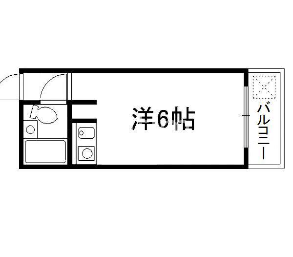 リブレ平野(1K/2階)の間取り写真