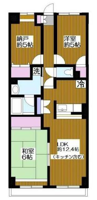 トーア・シティー壱番館(2SLDK/6階)の間取り写真