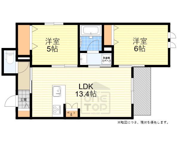 STELLA MAISON UEIKEDA(2LDK/2階)の間取り写真