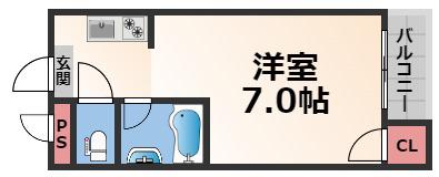 林マンション(1K/1階)の間取り写真