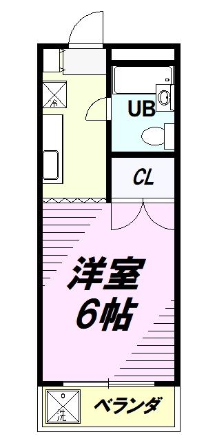 アベニュー八木(1K/1階)の間取り写真