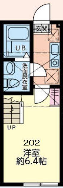 リコリス座間(1K/2階)の間取り写真