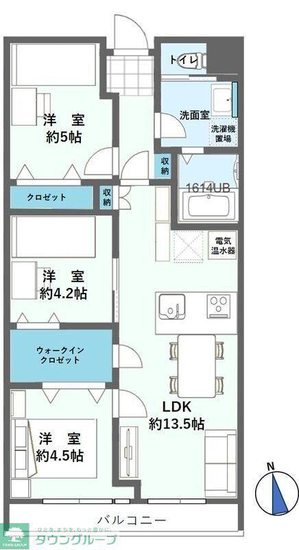 恒陽千石マンションB棟 フルリノベ済み B(3LDK/3階)の間取り写真