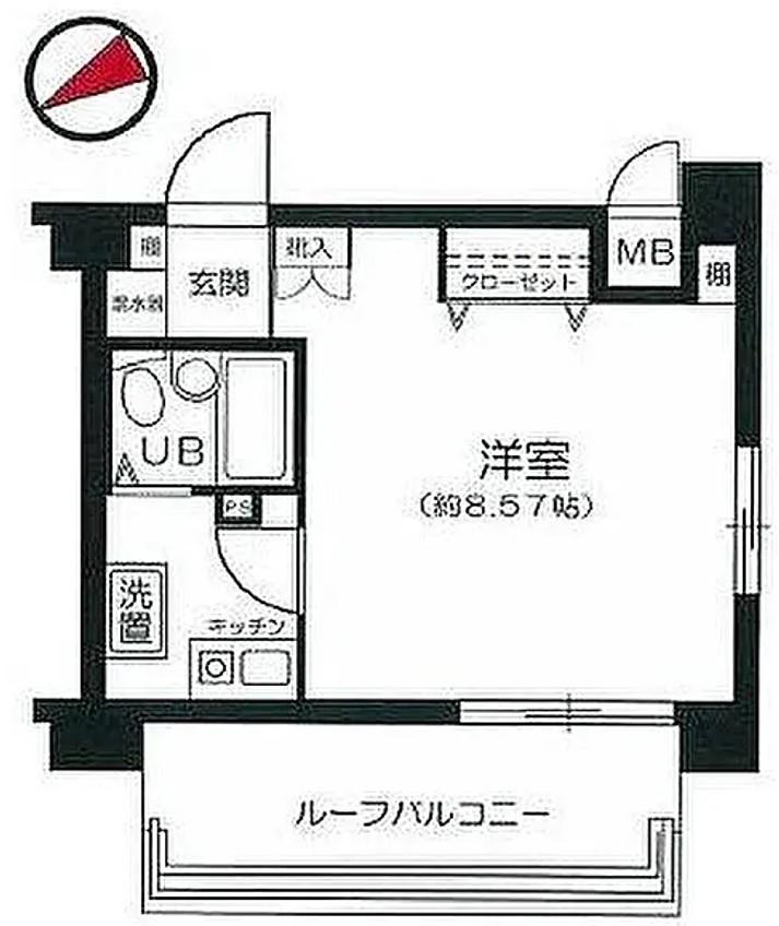 クラッセ国際コーポ池袋(1K/7階)の間取り写真