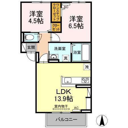 プレジデント持田 A棟(2LDK/3階)の間取り写真