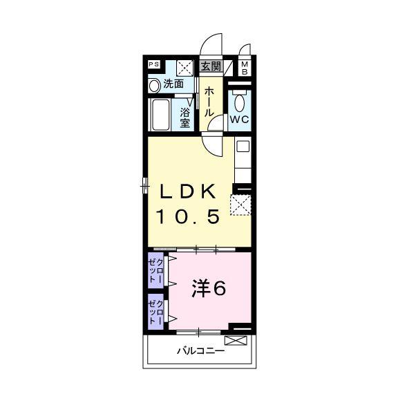GLANZ CLK いちご館(1LDK/3階)の間取り写真