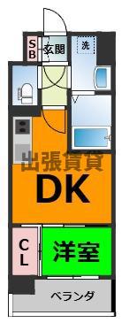 CREST TAPP大曽根II(1LDK/3階)の間取り写真