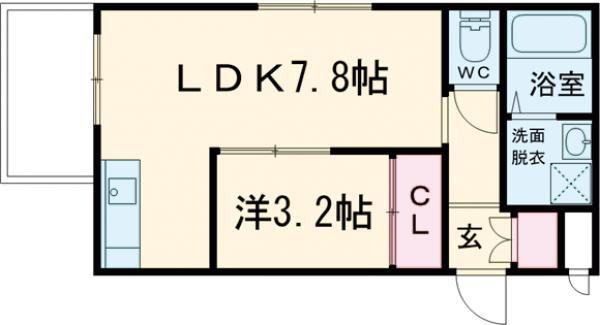 アルテマイスター谷川(1LDK/5階)の間取り写真