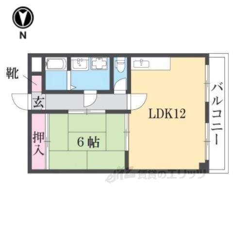 エンゼルコ宮前(1LDK/3階)の間取り写真
