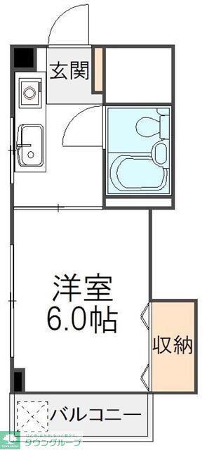 田中ビル(1K/4階)の間取り写真