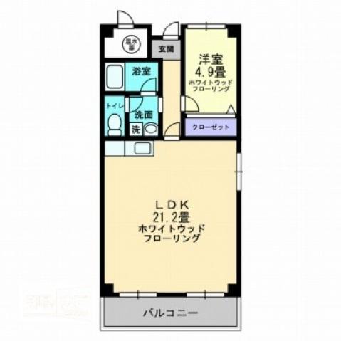 アーバン茜(1LDK/10階)の間取り写真