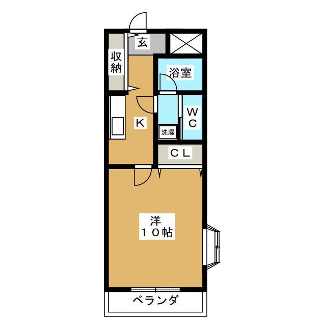 MITAKAマンション笠木(1K/6階)の間取り写真