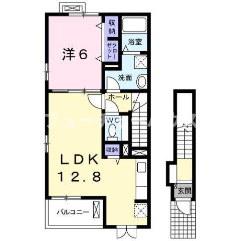 ラウレア K(1LDK/2階)の間取り写真
