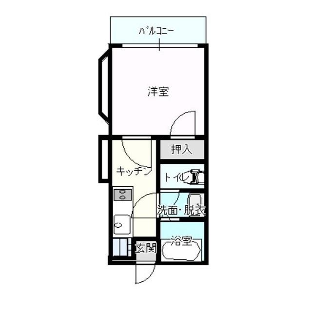 HIGH LIFE II(1K/2階)の間取り写真