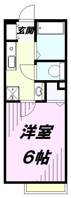 第4富士ハイツ(1K/1階)の間取り写真