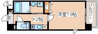 エスリード神戸三宮パークビュー(1K/5階)の間取り写真
