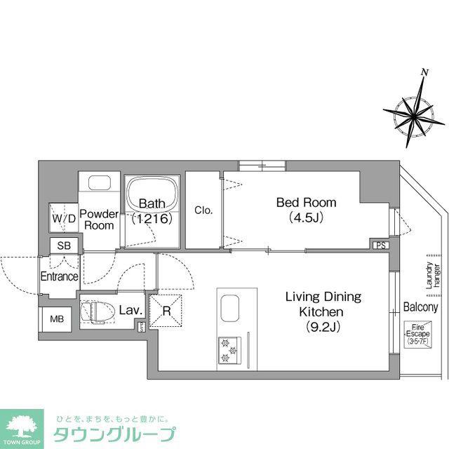 コンフォリア・リヴ板橋本町(1LDK/7階)の間取り写真