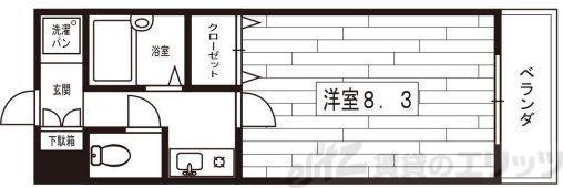 セブンハイツ(1K/3階)の間取り写真