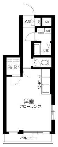 指扇駅前プラザ(1K/4階)の間取り写真
