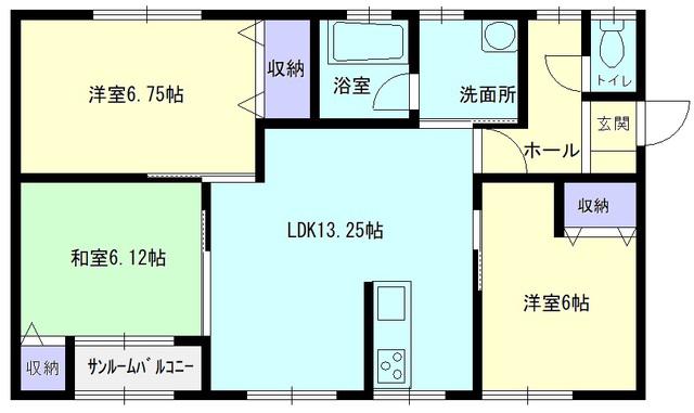 WITH(3LDK/2階)の間取り写真