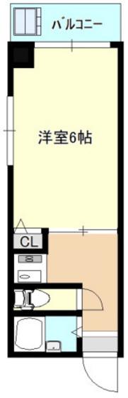 コーポ宝町(1K/5階)の間取り写真