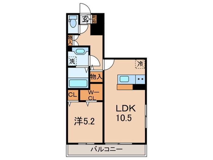 プリマベーラ(1LDK/3階)の間取り写真
