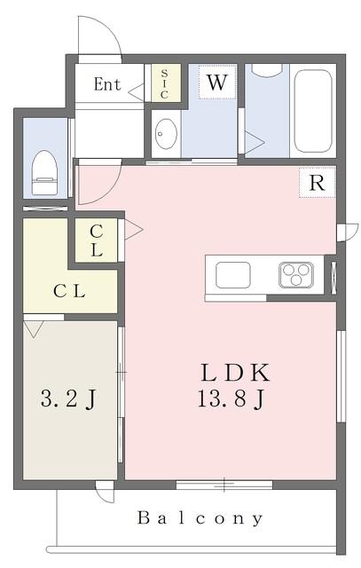 プリュメ(1LDK/1階)の間取り写真