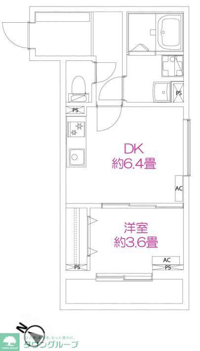 ESTRELLA(1K/1階)の間取り写真