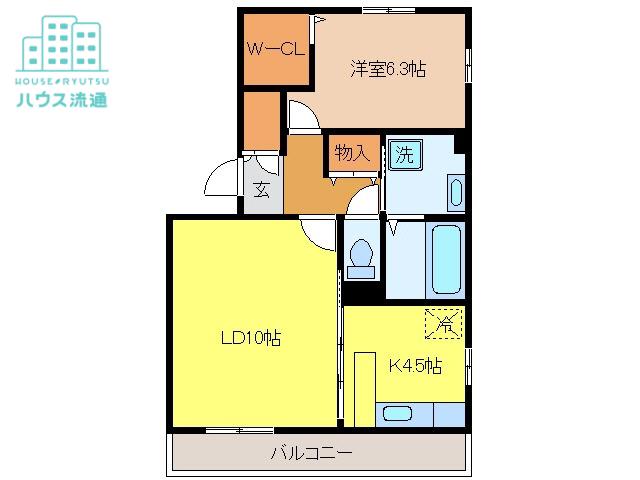 クレストヴィラ(1LDK/2階)の間取り写真