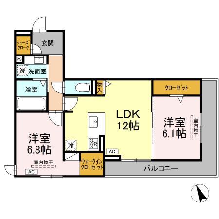 プラム86(2LDK/2階)の間取り写真