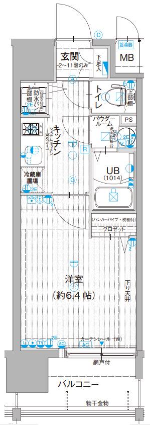 エスリード大阪STATION(1K/4階)の間取り写真