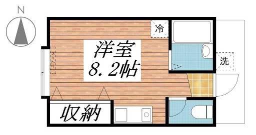 コーポ葵(ワンルーム/1階)の間取り写真