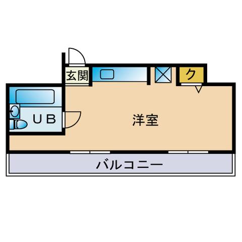 プランドール別府(ワンルーム/7階)の間取り写真