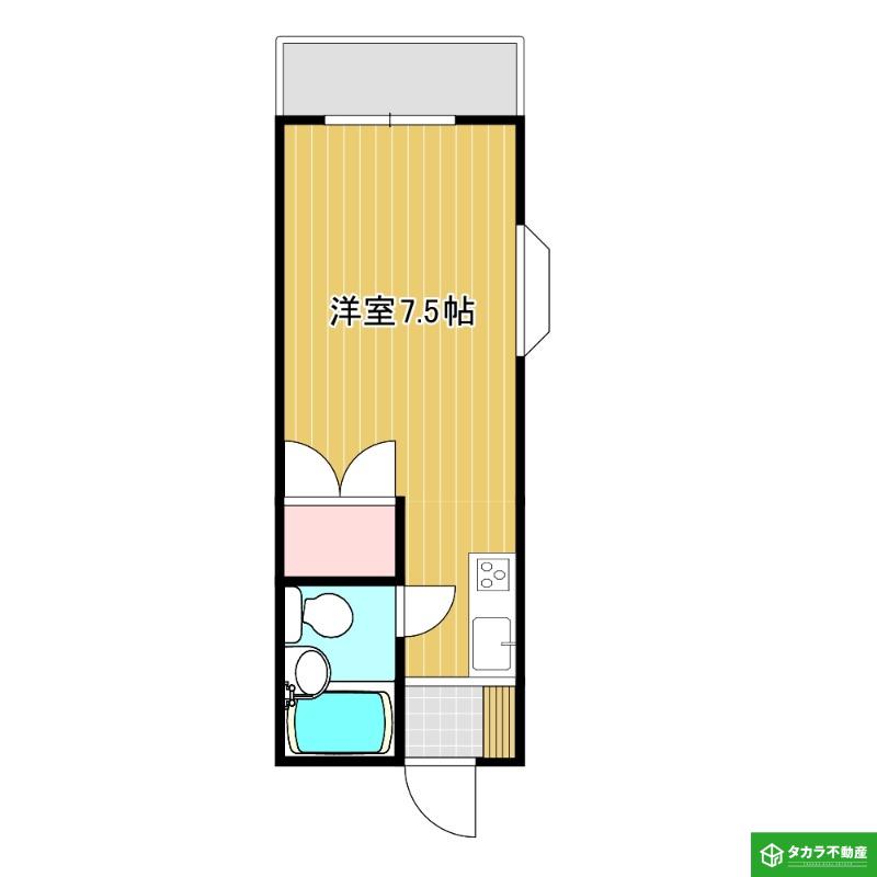サニーパレス大道(ワンルーム/2階)の間取り写真