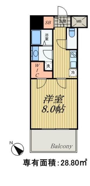 グランパレス東京八重洲アベニュー(1K/3階)の間取り写真