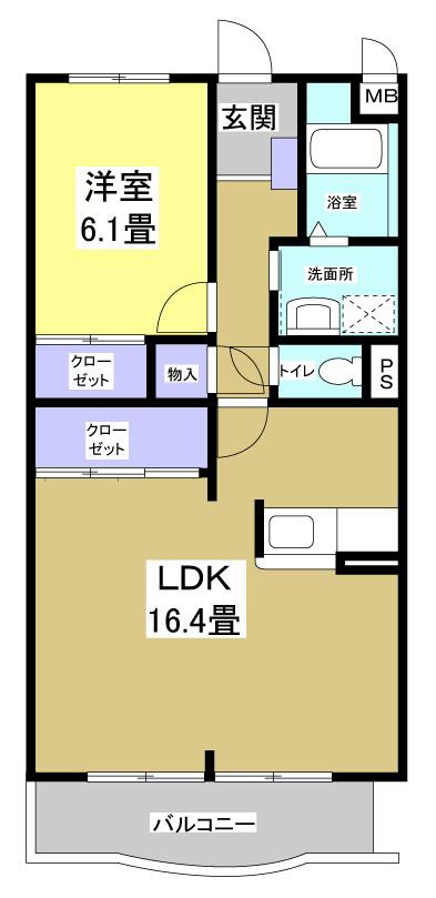 アイ・メゾン(1LDK/1階)の間取り写真