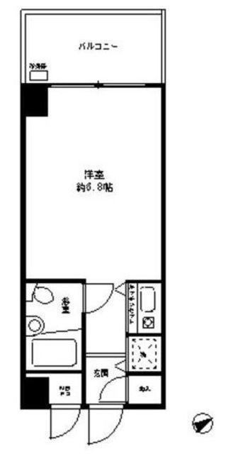 マートルコート東中野(ワンルーム/2階)の間取り写真